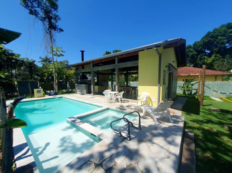 Itamambuca A Beira Mar Com Piscina Villa Ubatuba Kültér fotó