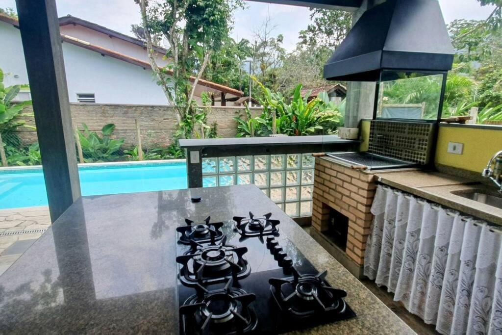Itamambuca A Beira Mar Com Piscina Villa Ubatuba Kültér fotó